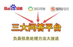危机公关 - 三大问答 平台 负面 信息 处理方案